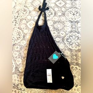 NWT Black Crocheted Tank -Medium